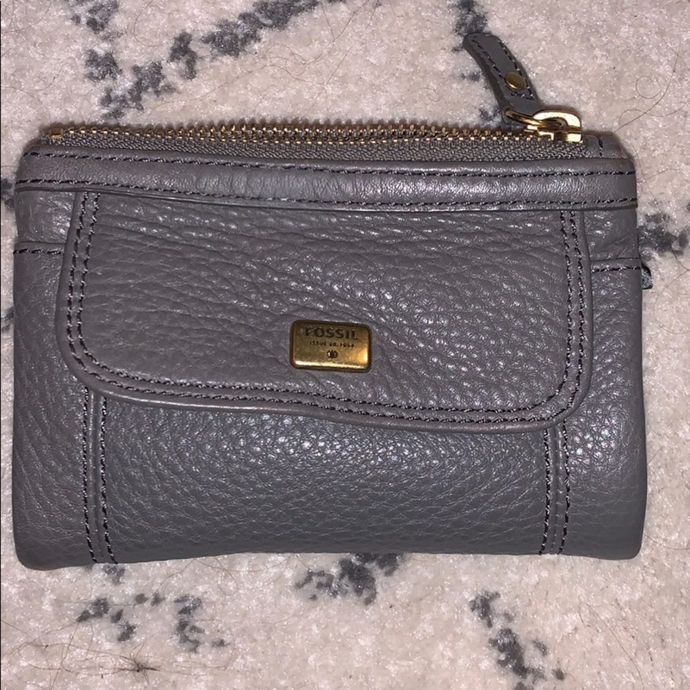 Fossil tri fold wallet leather